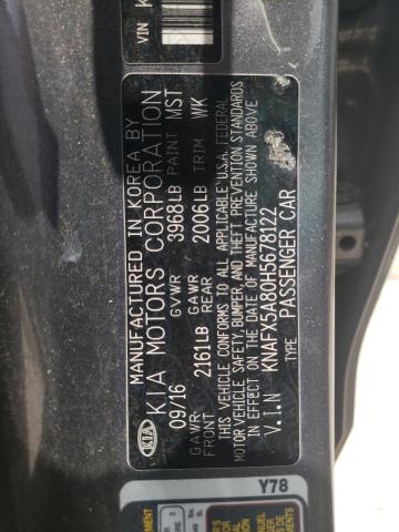 Photo 10 from auction – 2017 KIA FORTE EX with VIN KNAFX5A80H5678122