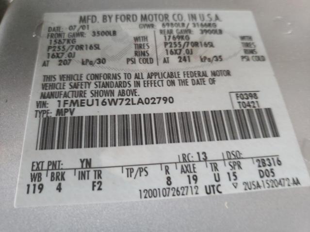 Photo 10 from auction – 2002 FORD EXPEDITION with VIN 1FMEU16W72LA02790
