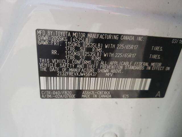 Photo 10 from auction – 2018 TOYOTA RAV4 LE with VIN 2T3ZFREVXJW456437
