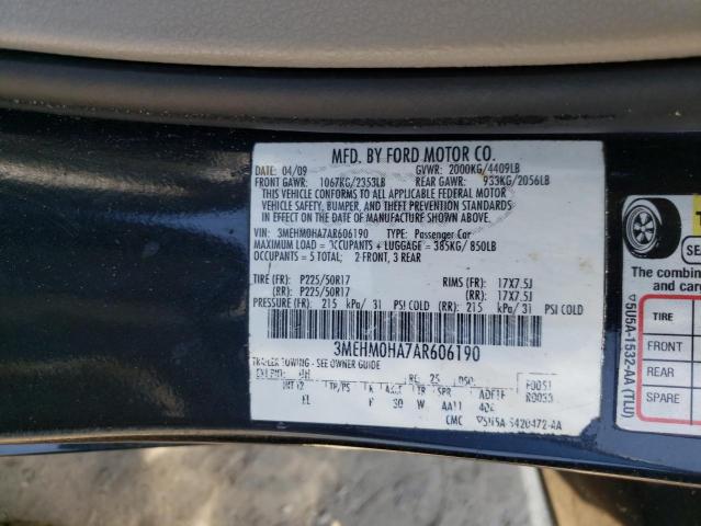 Photo 10 from auction – 2010 MERCURY MILAN with VIN 3MEHM0HA7AR606190