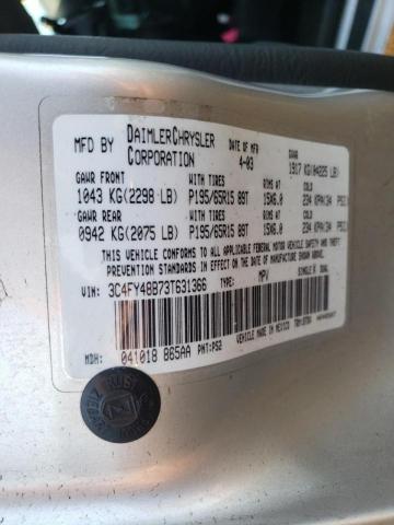 Photo 10 from auction – 2003 CHRYSLER PT CRUISER with VIN 3C4FY48B73T631366