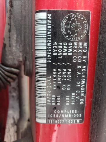 Photo 10 from auction – 2014 VOLKSWAGEN BEETLE with VIN 3VWJ07AT7EM653416