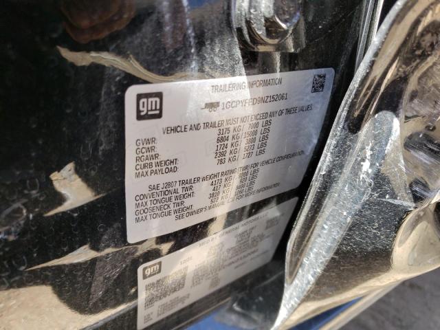 Photo 10 from auction – 2022 CHEVROLET SILVERADO with VIN 1GCPYFED9NZ152061