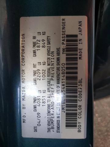 Photo 10 from auction – 2010 MAZDA 3 S with VIN JM1BL1S54A1148050