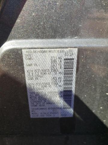 Photo 10 from auction – 2019 NISSAN PATHFINDER with VIN 5N1DR2MM4KC608066