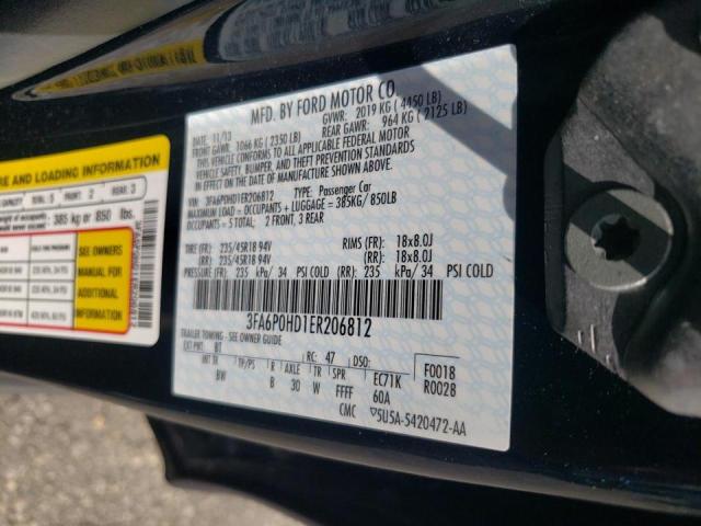 Photo 10 from auction – 2014 FORD FUSION SE with VIN 3FA6P0HD1ER206812