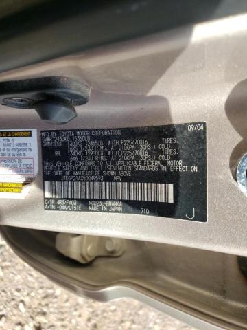 Photo 10 from auction – 2005 TOYOTA HIGHLANDER with VIN JTEGP21AX50049593