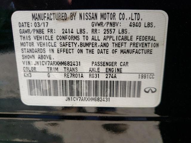 Photo 10 from auction – 2017 INFINITI Q50 BASE with VIN JN1CV7ARXHM682431