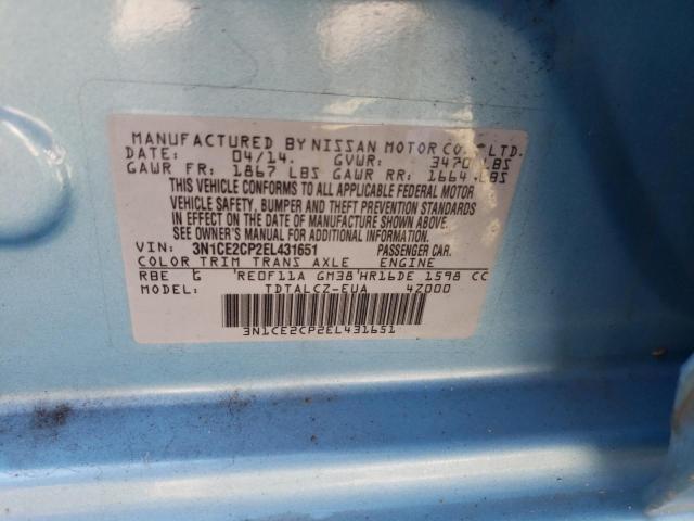 Photo 10 from auction – 2014 NISSAN VERSA NOTE with VIN 3N1CE2CP2EL431651