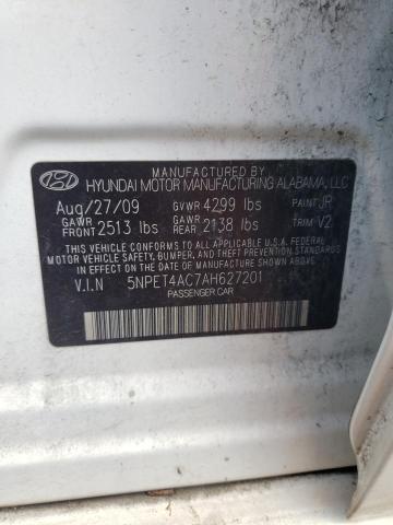 Photo 10 from auction – 2010 HYUNDAI SONATA GLS with VIN 5NPET4AC7AH627201