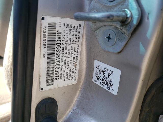Photo 10 from auction – 1997 HONDA ACCORD LX with VIN JHMCD5636VC000976