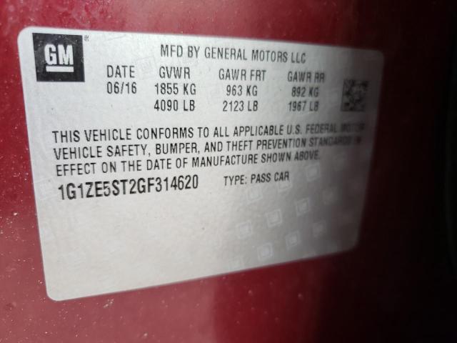 Photo 10 from auction – 2016 CHEVROLET MALIBU LT with VIN 1G1ZE5ST2GF314620