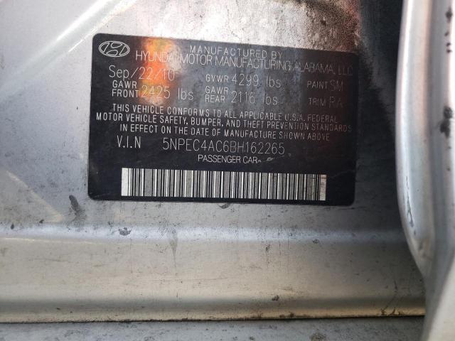 Photo 10 from auction – 2011 HYUNDAI SONATA SE with VIN 5NPEC4AC6BH162265