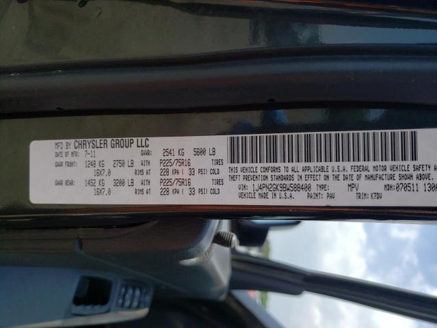 Photo 10 from auction – 2011 JEEP LIBERTY SP with VIN 1J4PN2GK9BW588400