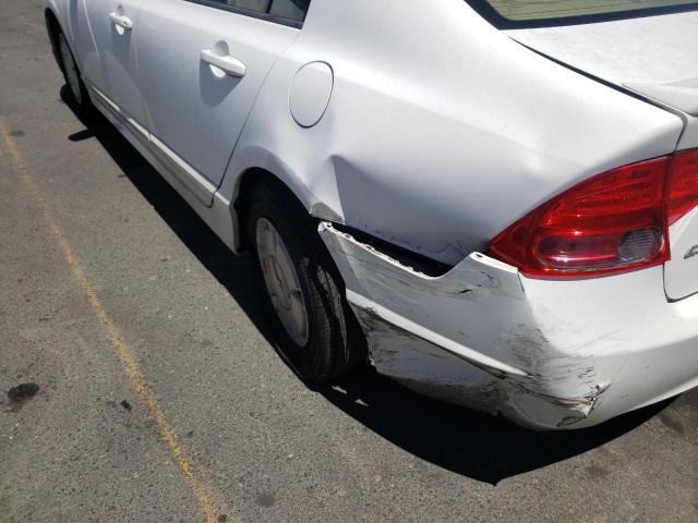 Photo 9 from auction – 2008 HONDA CIVIC HYBR with VIN JHMFA36208S007885