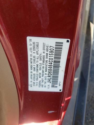 Photo 10 from auction – 2004 HONDA CR-V LX with VIN JHLRD68464C015907