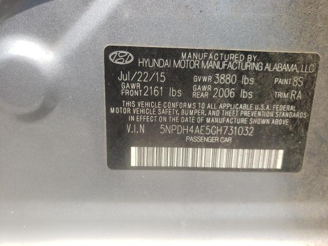 Photo 10 from auction – 2016 HYUNDAI ELANTRA with VIN 5NPDH4AE5GH731032