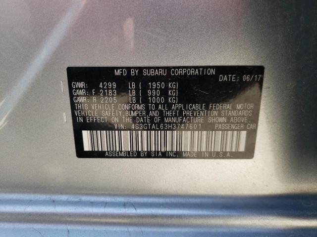 Photo 10 from auction – 2017 SUBARU IMPREZA SP with VIN 4S3GTAL63H3747601