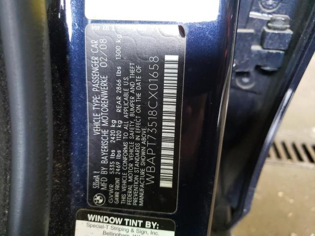 Photo 10 from auction – 2008 BMW 535 XI with VIN WBAPT73518CX01658