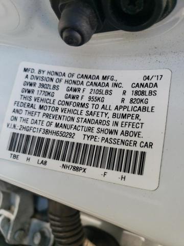 Photo 10 from auction – 2017 HONDA CIVIC EX with VIN 2HGFC1F38HH650292