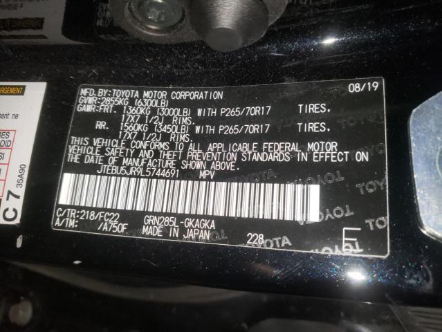 Photo 10 from auction – 2020 TOYOTA 4RUNNER SR with VIN JTEBU5JR9L5744691