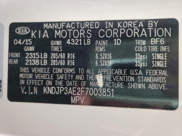 Photo 10 from auction – 2015 KIA SOUL EV with VIN KNDJP3AE2F7003851