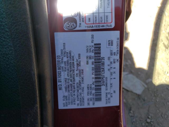 Photo 10 from auction – 2006 FORD FUSION with VIN 3FAFP07126R188720