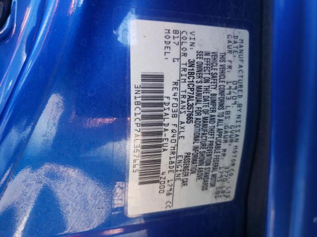 Photo 10 from auction – 2010 NISSAN VERSA S with VIN 3N1BC1CP7AL357665