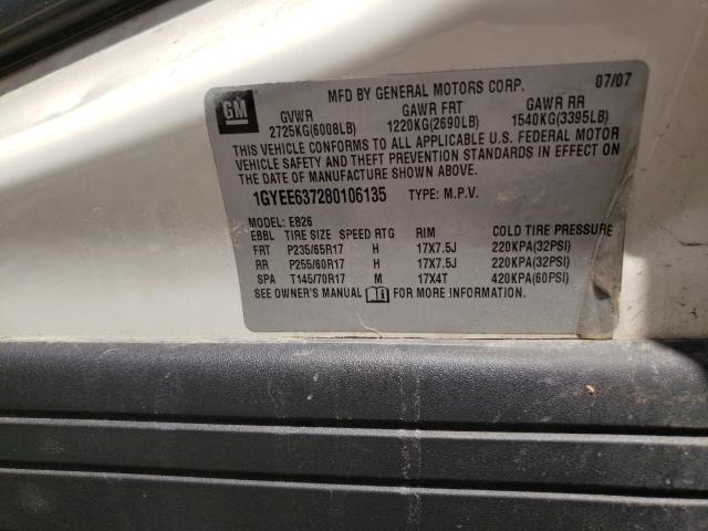 Photo 10 from auction – 2008 CADILLAC SRX with VIN 1GYEE637280106135