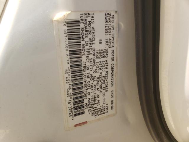 Photo 10 from auction – 2000 LEXUS RX 300 with VIN JT6GF10U9Y0047083