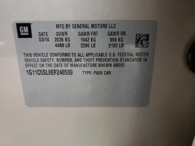 Photo 10 from auction – 2014 CHEVROLET MALIBU 1LT with VIN 1G11C5SL8EF248509