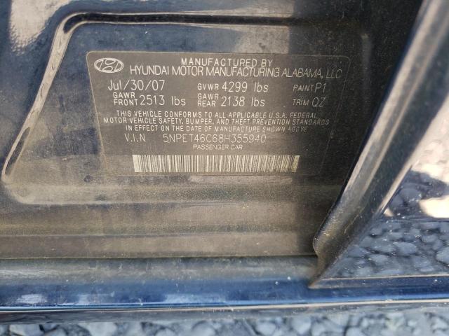 Photo 10 from auction – 2008 HYUNDAI SONATA with VIN 5NPET46C68H355940
