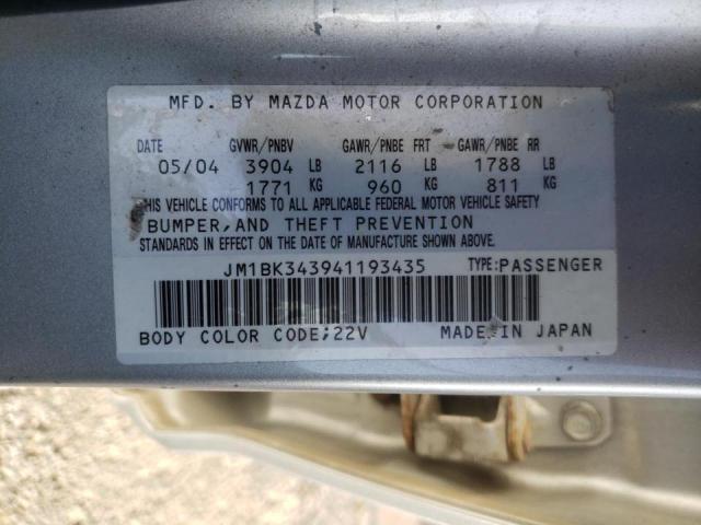 Photo 10 from auction – 2004 MAZDA 3 HATCHBAC with VIN JM1BK343941193435