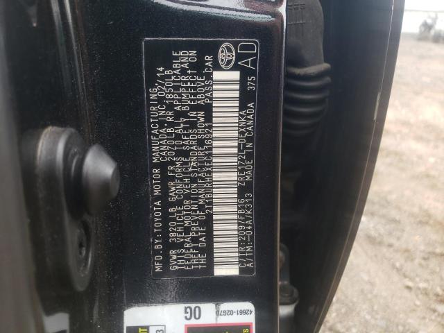 Photo 10 from auction – 2014 TOYOTA COROLLA L with VIN 2T1BURHEXEC116921