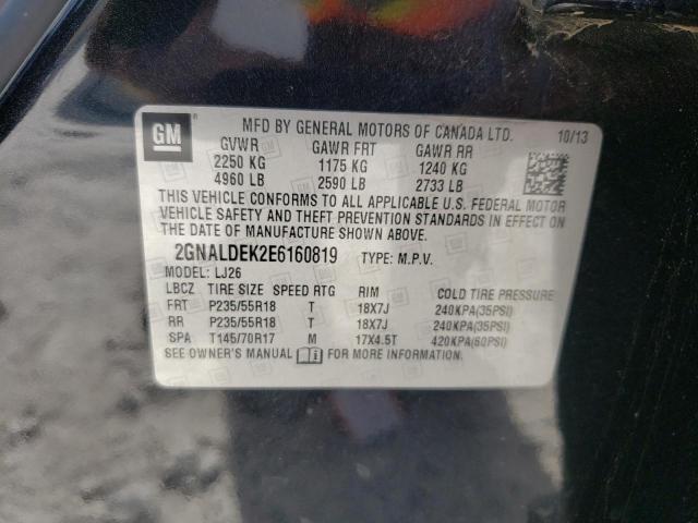 Photo 10 from auction – 2014 CHEVROLET EQUINOX LT with VIN 2GNALDEK2E6160819