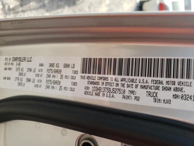 Photo 10 from auction – 2009 DODGE RAM 1500 with VIN 1D3HB13T59J527510