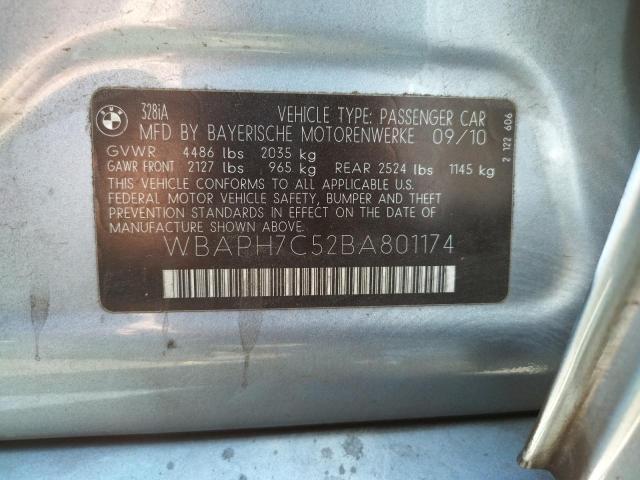 Photo 10 from auction – 2011 BMW 328 I with VIN WBAPH7C52BA801174