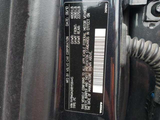 Photo 10 from auction – 2011 VOLVO S80 3.2 with VIN YV1940ASXB1136445