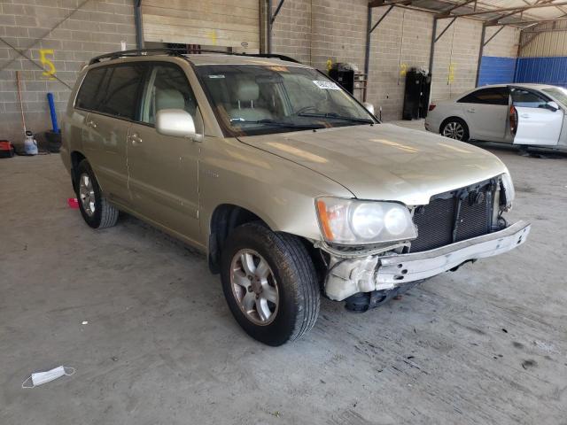 TOYOTA HIGHLANDER 2001 with VIN JTEGF21A410010589 - Photo from auction