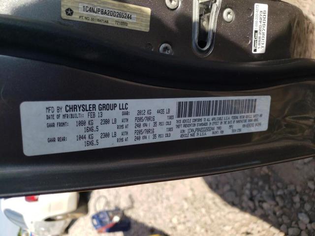 Photo 10 from auction – 2013 JEEP PATRIOT SP with VIN 1C4NJPBA2DD265244