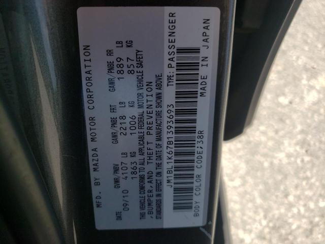 Photo 10 from auction – 2011 MAZDA 3 S with VIN JM1BL1K67B1393693