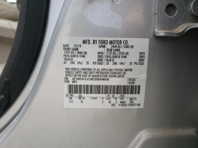 Photo 10 from auction – 2014 FORD EDGE SEL with VIN 2FMDK3JC8EBB54608
