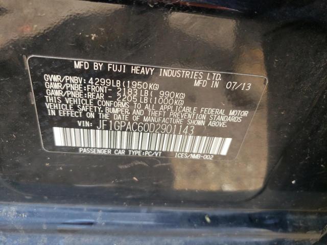 Photo 10 from auction – 2013 SUBARU IMPREZA PR with VIN JF1GPAC60D2901143