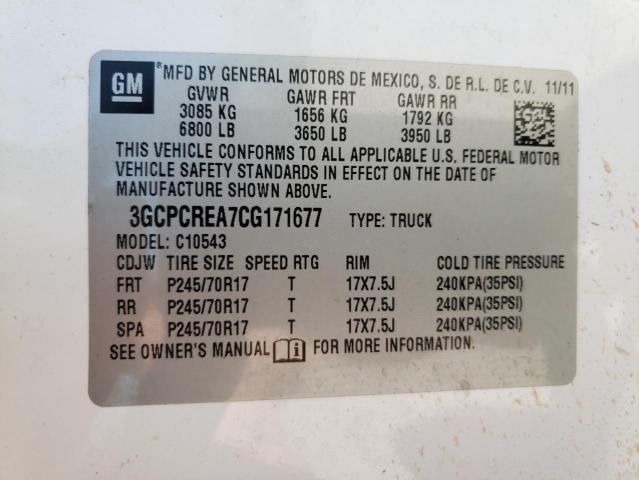 Photo 10 from auction – 2012 CHEVROLET SILVERADO with VIN 3GCPCREA7CG171677