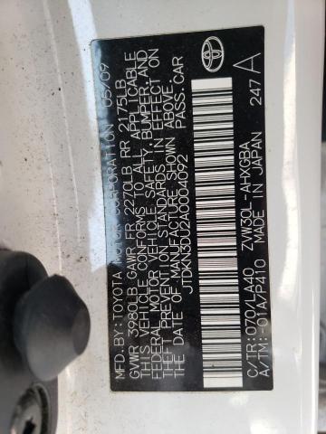 Photo 10 from auction – 2010 TOYOTA PRIUS with VIN JTDKN3DU2A0004092
