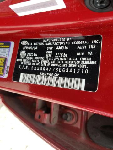 Photo 10 from auction – 2014 KIA OPTIMA SX with VIN 5XXGR4A78EG341210