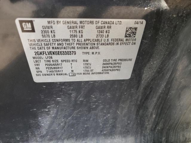 Photo 10 from auction – 2014 GMC TERRAIN SL with VIN 2GKFLVEK6E6330379