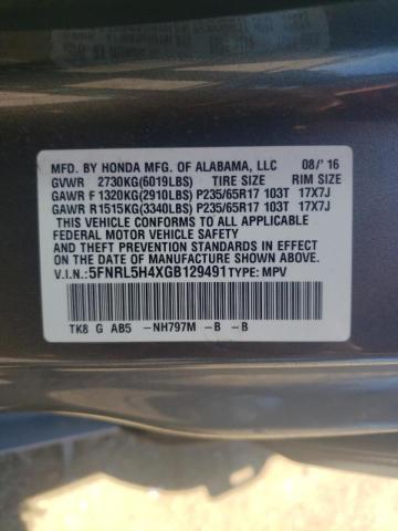 Photo 10 from auction – 2016 HONDA ODYSSEY EX with VIN 5FNRL5H4XGB129491