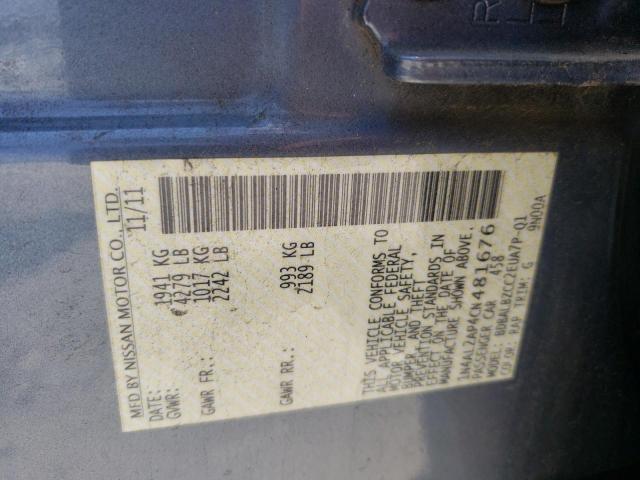 Photo 10 from auction – 2012 NISSAN ALTIMA BAS with VIN 1N4AL2AP4CN481676