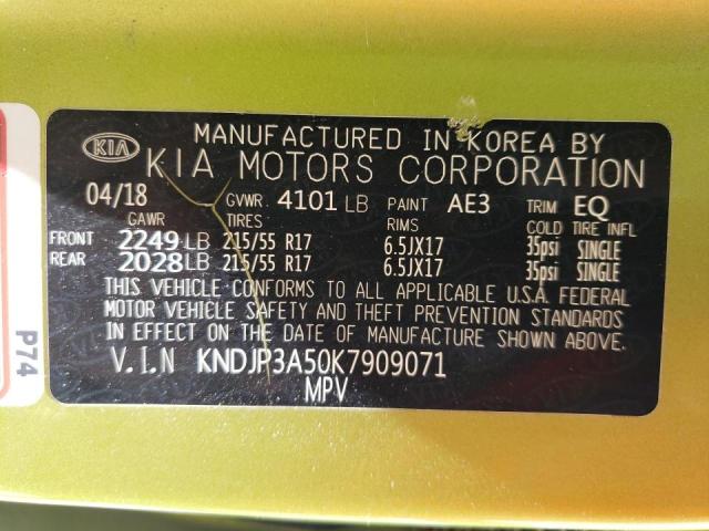 Photo 10 from auction – 2019 KIA SOUL + with VIN KNDJP3A50K7909071